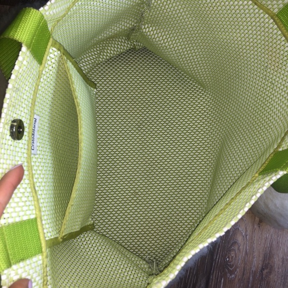 Crate&Barrel Green Tote Shopping Bag Carry All 19 1/2 x 15 1/2 - Picture 5 of 10